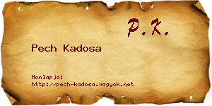 Pech Kadosa névjegykártya